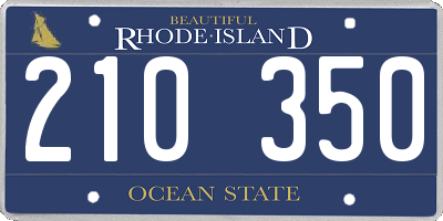 RI license plate 210350