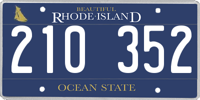 RI license plate 210352