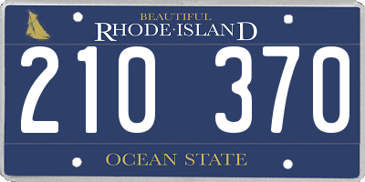 RI license plate 210370