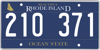 RI license plate 210371