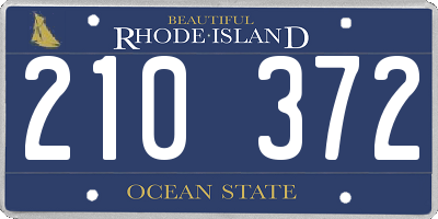 RI license plate 210372