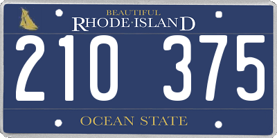 RI license plate 210375