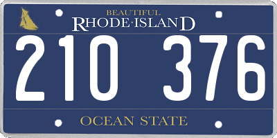 RI license plate 210376