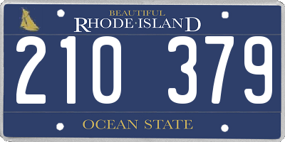 RI license plate 210379