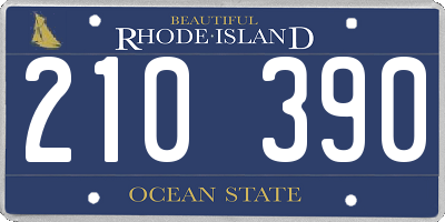 RI license plate 210390