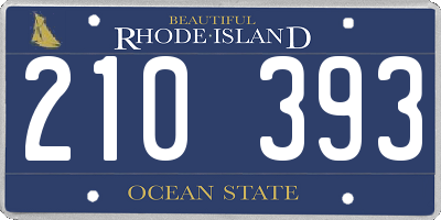 RI license plate 210393