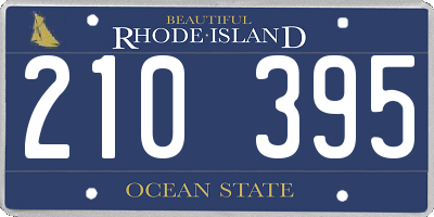 RI license plate 210395