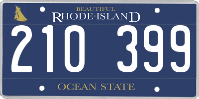 RI license plate 210399