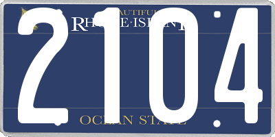RI license plate 2104