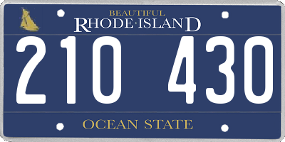 RI license plate 210430