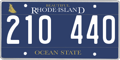 RI license plate 210440
