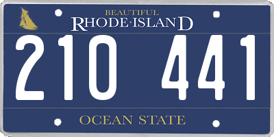RI license plate 210441