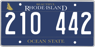 RI license plate 210442