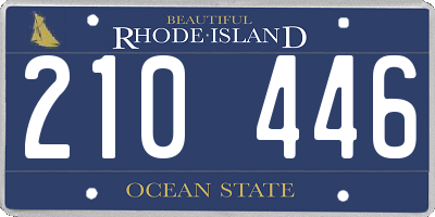 RI license plate 210446