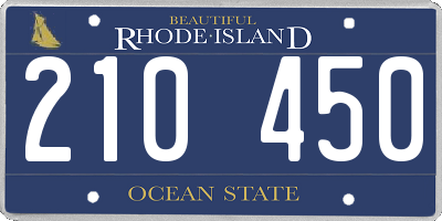 RI license plate 210450