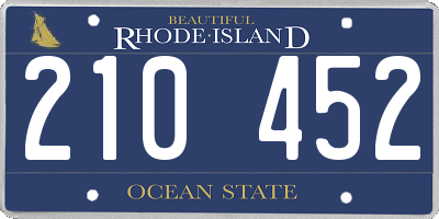 RI license plate 210452