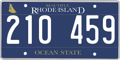 RI license plate 210459