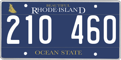 RI license plate 210460