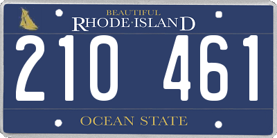 RI license plate 210461