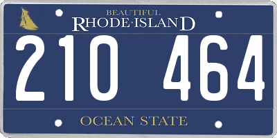 RI license plate 210464