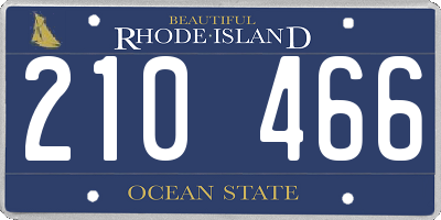 RI license plate 210466