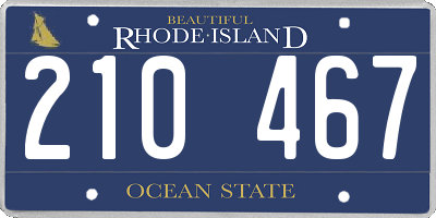 RI license plate 210467