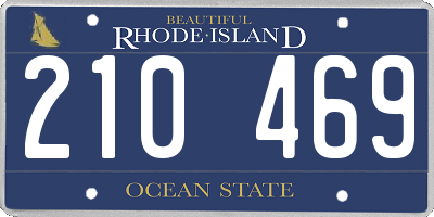 RI license plate 210469
