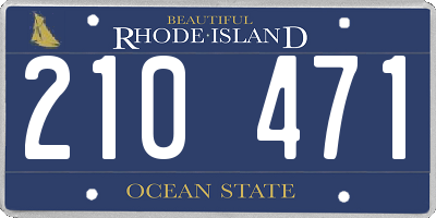 RI license plate 210471