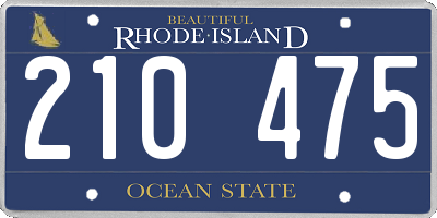 RI license plate 210475
