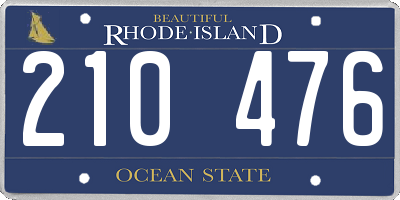 RI license plate 210476