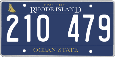 RI license plate 210479