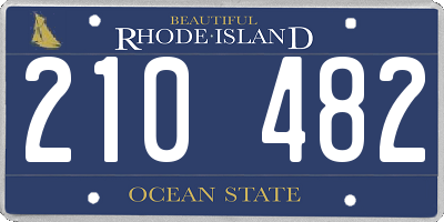 RI license plate 210482