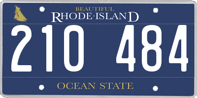 RI license plate 210484