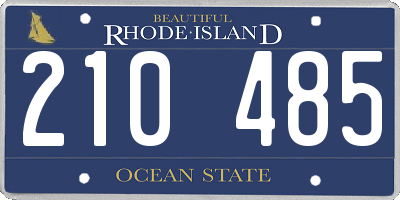 RI license plate 210485