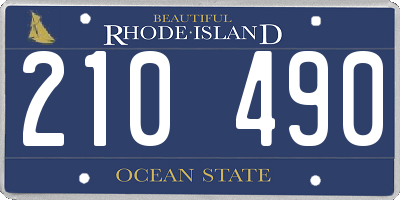 RI license plate 210490