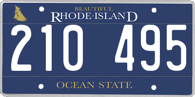 RI license plate 210495