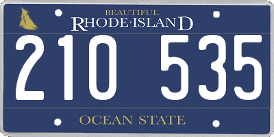 RI license plate 210535