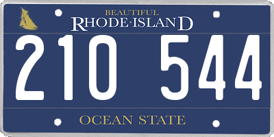 RI license plate 210544