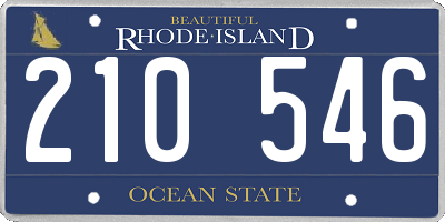 RI license plate 210546