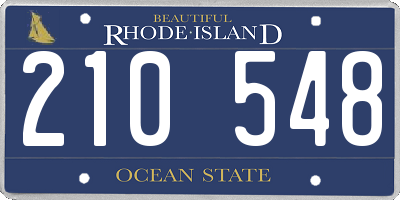 RI license plate 210548