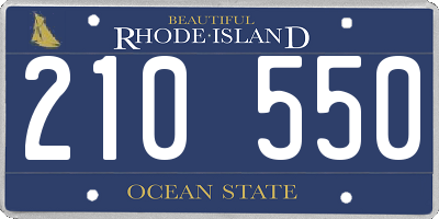 RI license plate 210550