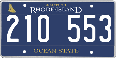 RI license plate 210553