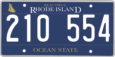 RI license plate 210554