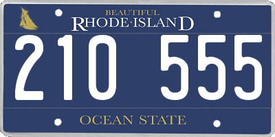 RI license plate 210555