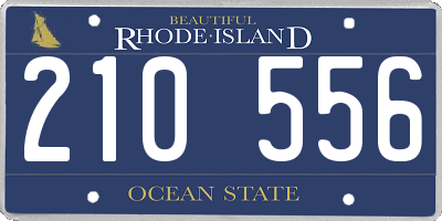 RI license plate 210556