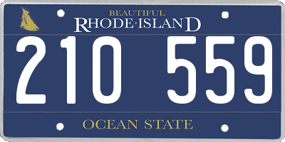 RI license plate 210559
