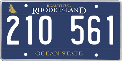 RI license plate 210561
