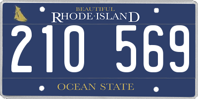 RI license plate 210569