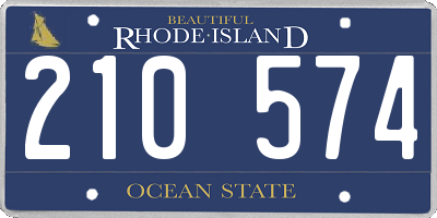 RI license plate 210574