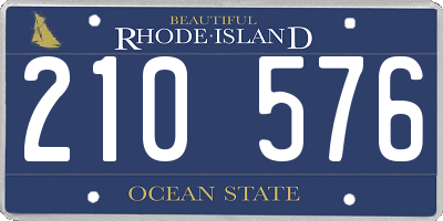 RI license plate 210576